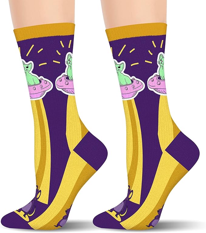 AGRIMONY Funny Cat Dog Socks for Women Teen Girls-Animal Novelty Cute Socks-Mothers Day Cat Dog Mom Gifts Stocking Stuffers