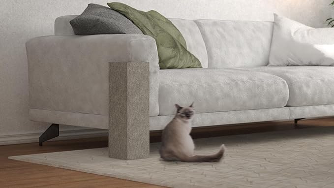Cat Scratcher Sofa Protector – Couch Corner Cat Scratching Post, Carpet Cat Scratch for Indoor Cats, Furniture Scratch Guard (15 in, Graphite)