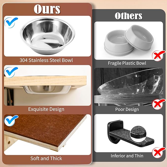 Calmbee Cat Wall Shelves, Cat Wall Furniture 70" Cat Bridge Wall Mount Cat Perch Wooden Hammock Cat Tree Cat Climber Cat Cloud Shelf Board Cats Bed