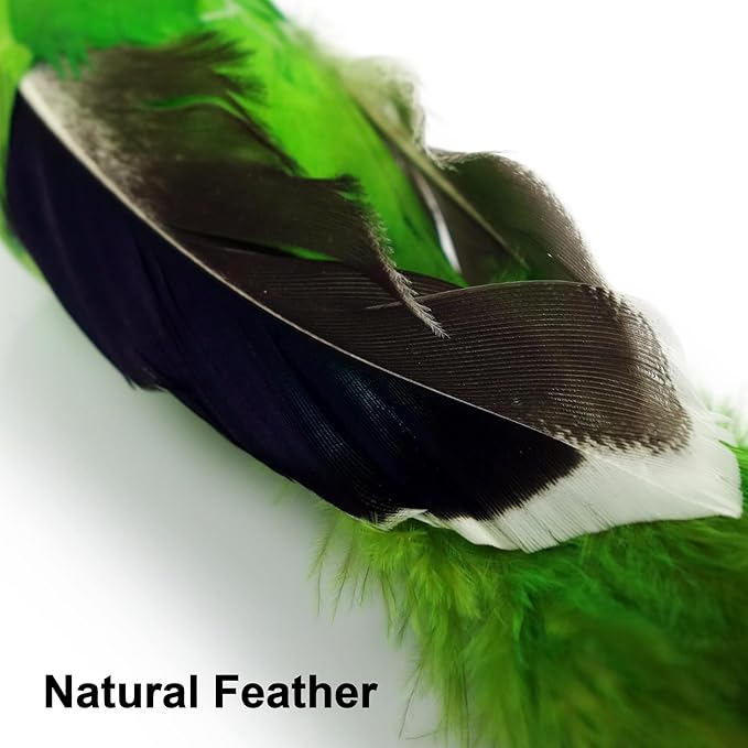2 Pcs Real Feather Cat Birds Toys Realistic Simulation Birds Toys with Bells for Indoor Cats Kittens.