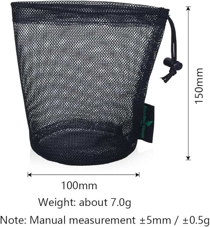 5pcs Nylon Mesh Bag Stuff Sack Golfball Pot Outdoor Tools S