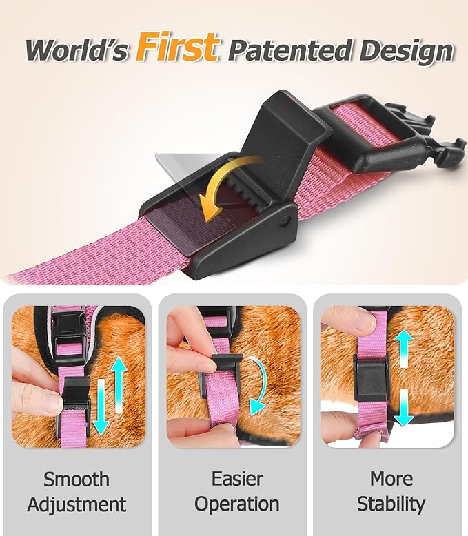 Halypet Cat Harness and Leash Set [H500 Pro Escape Proof Cat Harness for Walking, Adjustable Breathable Soft Travel Cat Leash, Reflective Strips Kitten Harness