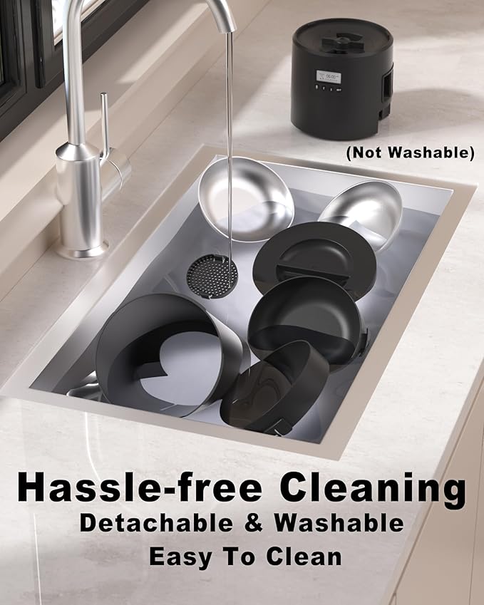 Automatic Cat Feeder for 2 Cats,4.2L Flexible Schedule,6 Meals/Day,1-12 Portions/Meal,Dual Power Auto Dual Pets Feeder Dry Food Dispenser,10S Voice Record(Black,4.2L+Stainless Steel 2 Bowls)