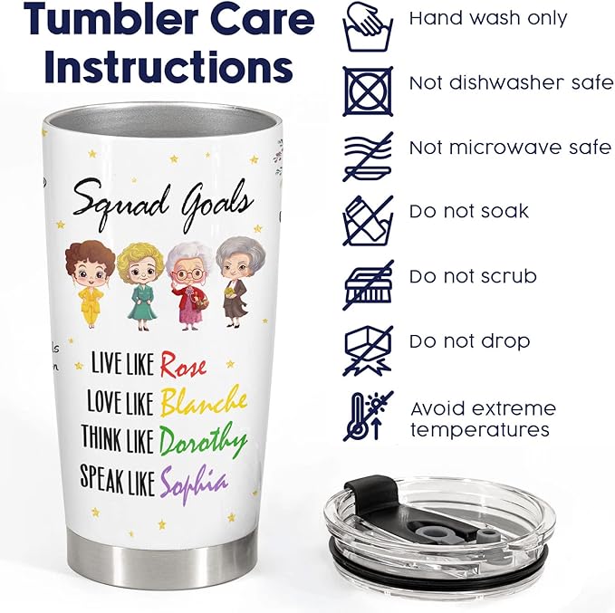 34HD Valentine Friend Gifts, Golden Movie Tumblers with Lid 20 oz Stainless Steel, Best Friend Travel Cup Mug, Friend Decor, Birthday Gifts for Bestie Women Girls