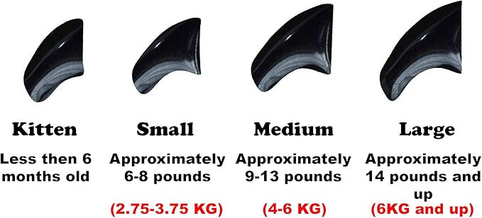 60 Piece Soft Nail Caps with Adhesive for Cat Claws - Jet Black Medium