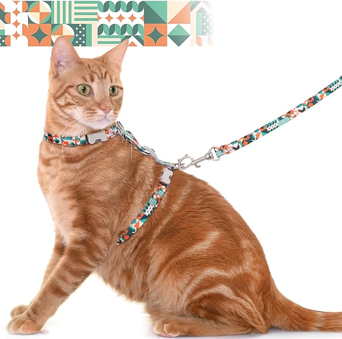 Supet Cat Harness and Leash Escape Proof, Adjustable Cat Leash and Harness Set for Walking, Lightweight Cat Harness for Large Small Kittens