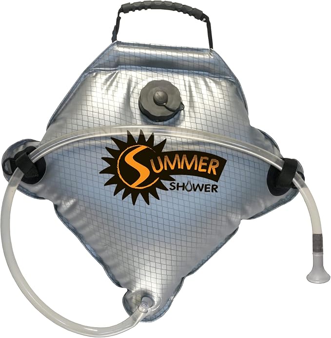 ADVANCED ELEMENTS - Summer Shower/Solar Shower - Different Capacity - Shower Head - Reflective Mirror - Fill Valve - Black or Silver