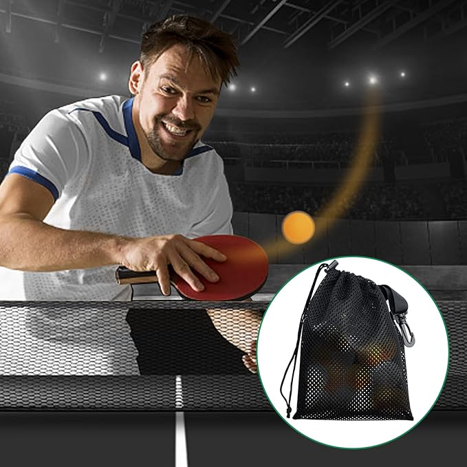 10 PCS With Clips Mesh Drawstring Bags, Portable Nylon Storage Bags for toy,Sports Storage,Outdoor activities etc. (15.7x19.7in)