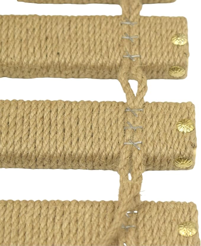 Cat Suspension Bridge,Natural Pine Solid Wood Cat Bridge,Wall Mounted Cat Furniture,Cat Climber Shelves Kitten Hammock,Cat Tree Indoor Hanging Cat Beds(Jute Rope Cat Bridge)