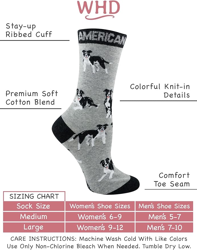 American Pit Bull Terrier Socks for Women Gift for Dog Lovers
