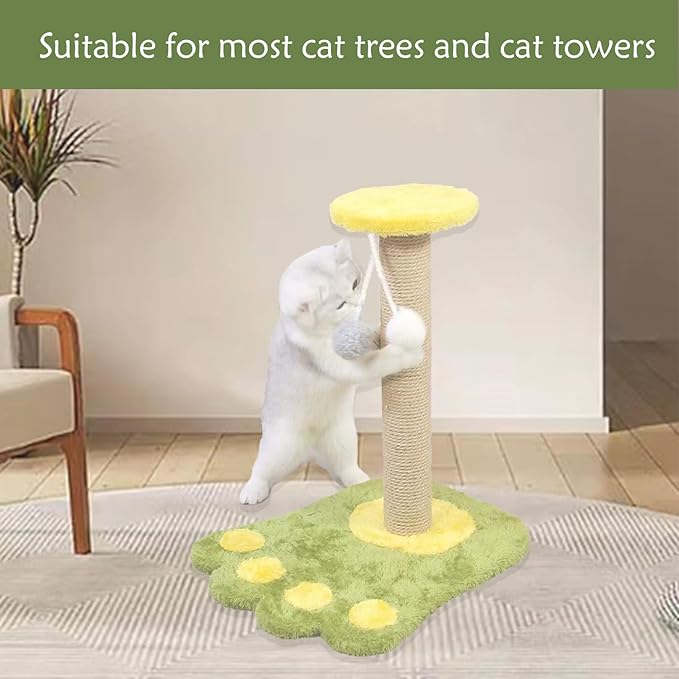 4 Pcs Cat Scratching Post Replacement for Indoor 15.7 x 3.1 Inches Cats Tree Replacement Parts Natural Sisal Cat Scratch Posts Refill Pole Part with M8 Screws Spare Cat Furniture Accessories