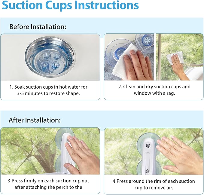 L&W BROS. Cat Window Perch Cordless Cat Hammock Easy to Assemble Without Tools in 2 Minutes, with 4 Suction Cups, Soft Reversible Cover 23.6"x 11.2" Cat Shelf Foldable Cat Beds for Indoor Cats (L 1Pc)