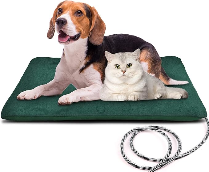 PETNF Outdoor Pet Heating Pads for Dog,Soft Electric Blanket Auto Temperature Control,Heated Mat for Dog House,Whelping Supply for Pregnant New Born Stray Feral Cat Puppy,Safe