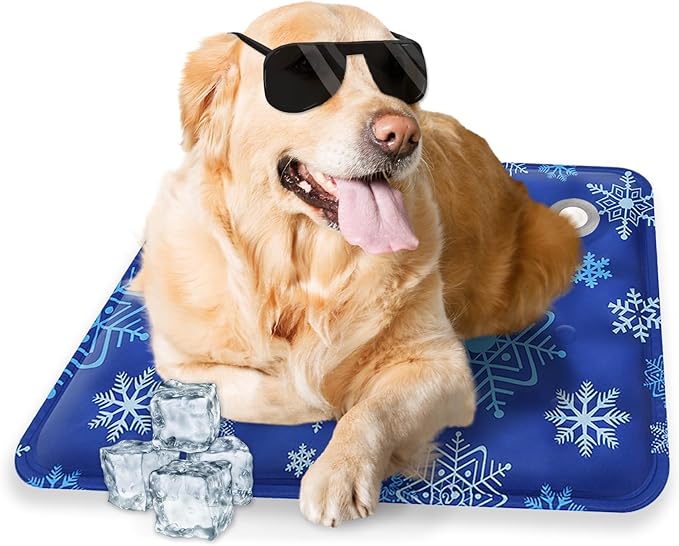 Portable Cooling Ma for Dogs and Cats by CuddlePawPaw - Foldable, Water-Filled Gel Technology, Easy to Clean, Durable and Leak-Proof, Perfect for Indoor and Outdoor Use (24x36)