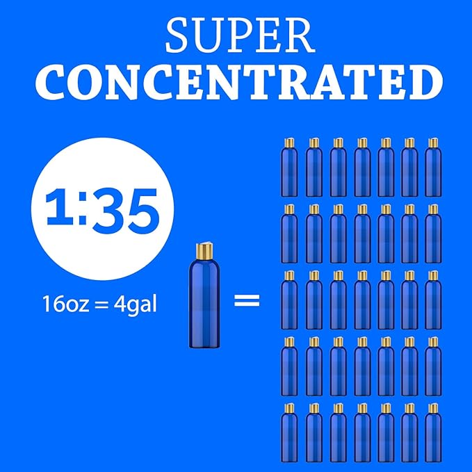 16oz Super Concentrated Hypoallergenic Dog & Cat Shampoo & Conditioner. Gentle Cleansing for Sensitive Skin, Itch Relief Formula, Puppy Safe Makes 4 gallons when diluted or use full strenght