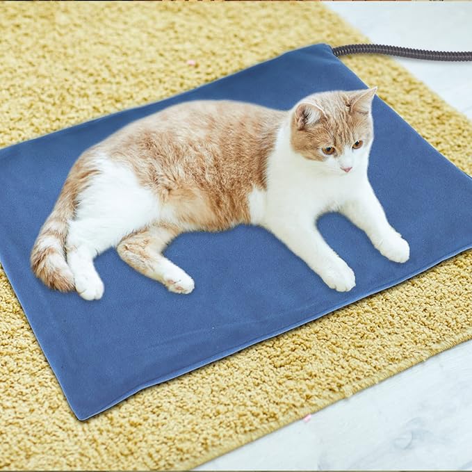 Outdoor Heating Pad for Cats,Cat Warming Pad for Feral Cats Outside, Cat Warmer with Timer, Pet Heating Pads for Cats Indoor,Electric Heating Pad for Outdoor Cat House,Heated Cat Pad