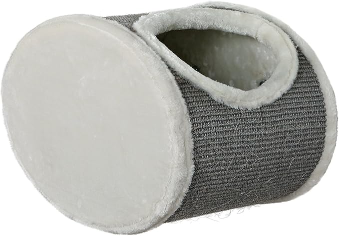 TRIXIE Wall Mounted Cat Lounge Set, Hammock and Condo with Two Steps, Cat Furniture, Scratching Post, Gray