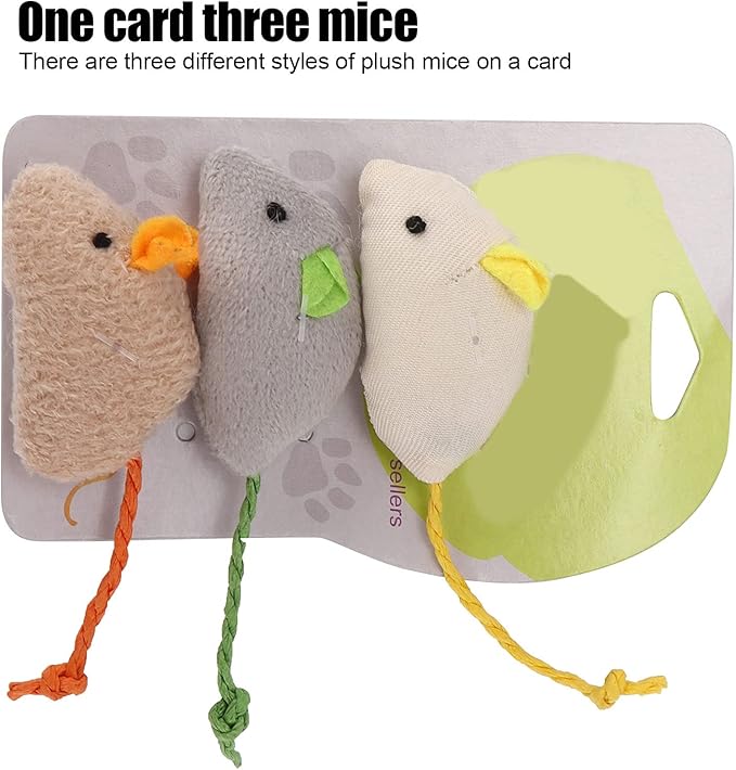 3Pcs Cat Toy, Simulation Cat Plush Toy Cat Catching Toy Dental Cat Nip Chirping Toy Cat Chew Exercise Toy for Indoor Cats and Kittens