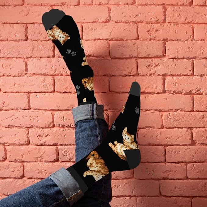 AOYEGO Volleyball Funny Socks Water Polo Balls Iridescent Novelty Casual Crew Socks Contrast Color Design for Women Men Gift