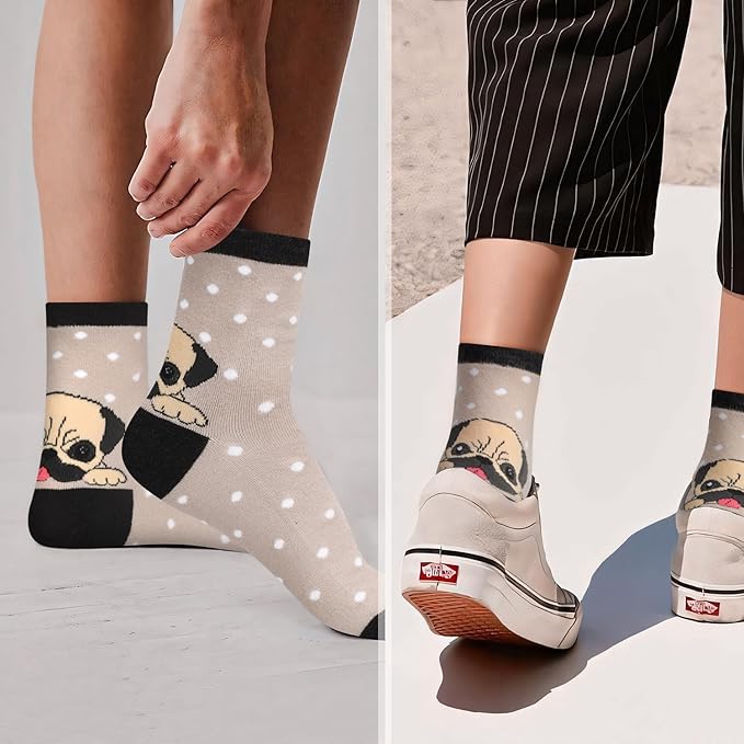 AGRIMONY Women's Cat Socks Cute Animal Socks Dog Valentines Easter Fun Gifts for Women