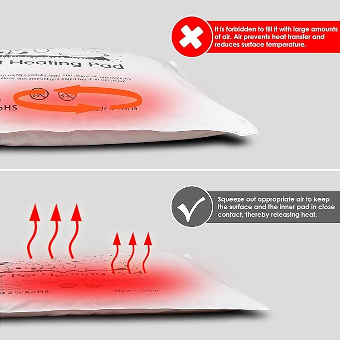 PETNF Outdoor Heated Pet Bed with Waterproof Cover,Pet Heating Pads for Dog,Soft Electric Blanket Auto Temperature Control,Heating Mat for Dog House Cabin Cot Doorway,Rescue Cats,Green