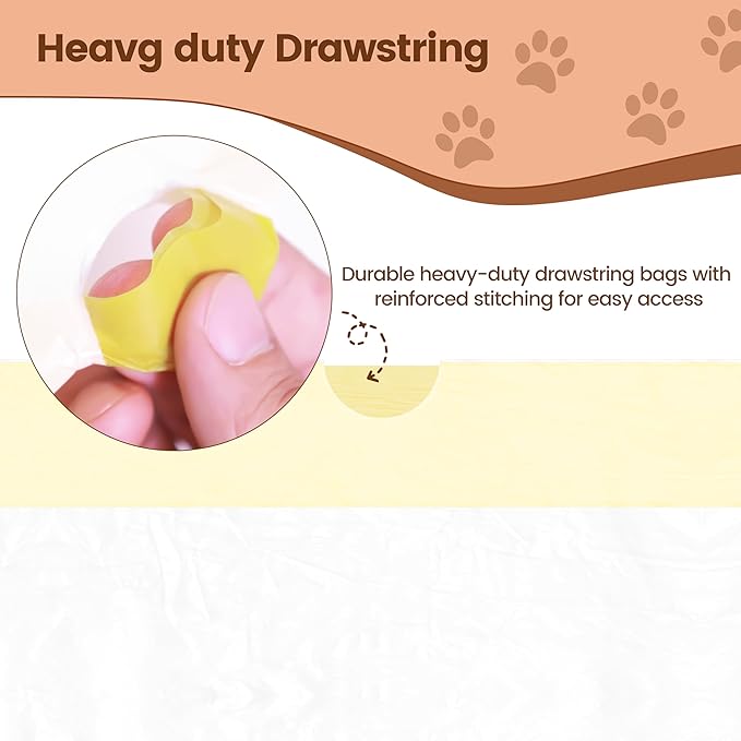 60 Count Cat Litter Box Liners, 2.5Mils Thick Cat Litter Bags - Self-Cleaning Cat Litter Box Replacement Liners with Drawstring, Heavy Duty - 26" x 16", Compatible with Self-Cleaning Cat Litter Box