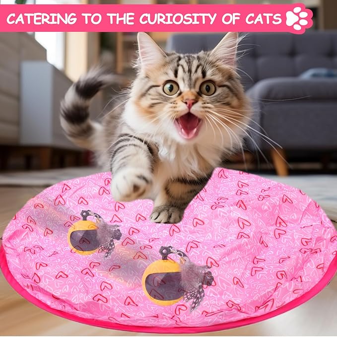 BABORUI 2 in 1 Simulated Interactive Hunting Cat Interactive Toy, Upgraded Remote Interactive Cat Toy Ball Fast Rolling in Pouch, Rechargeable Hide and Seek Cat Ball Toys for Indoor Cats