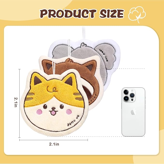 2 Pack Raccoon Hand Towels Set for Bathroom: Gifts for Her Cat Lovers Cute Cat Raccoon Pattern Kitchen Towels Drying Your Hands Pads - Women Mom Wife Sister Friend Coworker Gifts