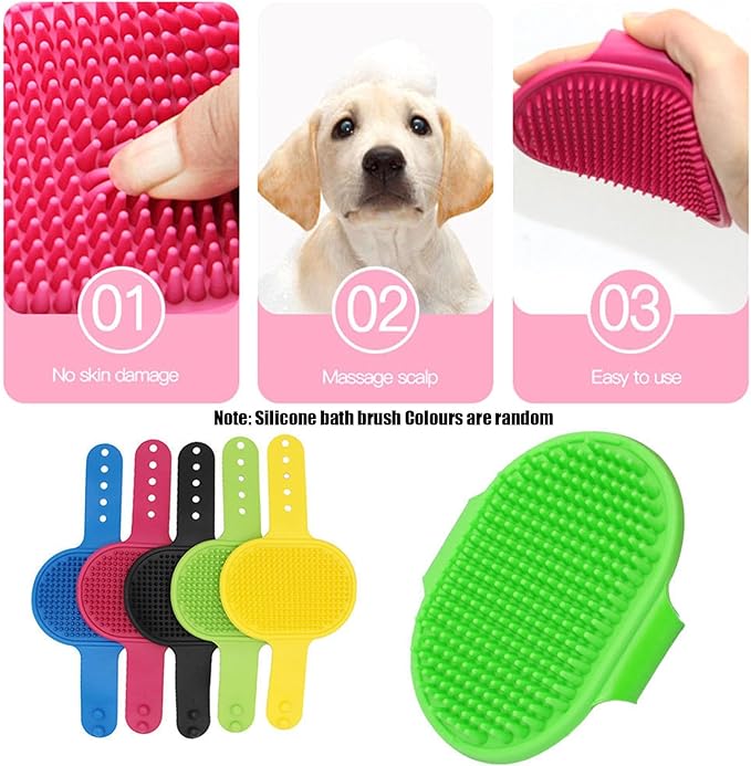 Adjustable Multifunctional Anti-Bite Shower net Bag，Cat Grooming Mesh Bag, Cat Bathing Bag，Cat Bath Brush and Pet Finger Toothbrush (B-Green)