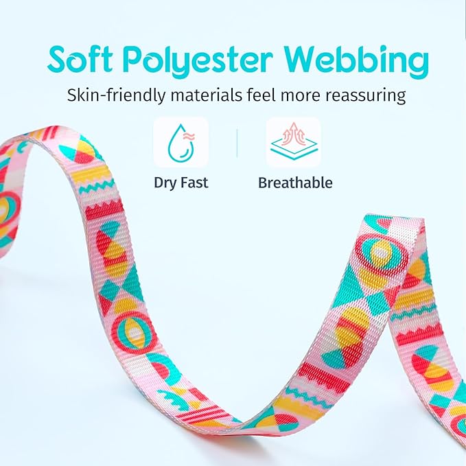 Dooradar Cat Harness and Leash, Escape Proof Adjustable Kitten Vest, Lightweight Soft Pet Straps, Easy Wearing for Small Medium Kitty Safe Walking Travel Control, Rainbow, S