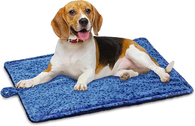 MARUNDA Pet Bed Mat, M- 27" * 20", Self Warming, Super Soft, for Small Dogs and Cats, Blue