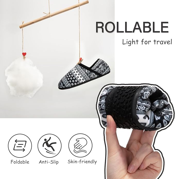 ATHMILE House Slippers for Women Men Indoor Barefoot Slippers Socks Furry Slip on House Shoes Cozy Comfy Slippers for Home Bedroom Travel Yoga