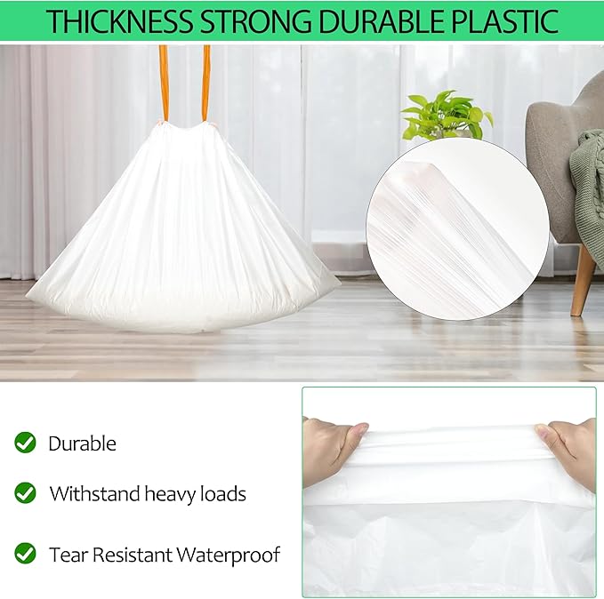 40 Count Drawstring Automatic Cat Litter Box Liner Bags, Disposable Heavy Duty Cat Litter Bags, Replaced Cat litter Box Bags Suit for PuraX PuraMax PuraMax2