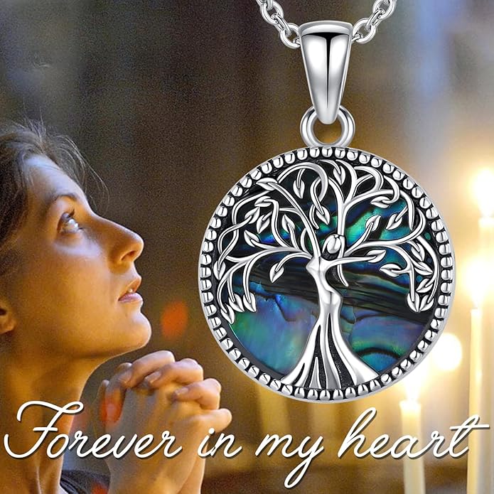 Aniu Cremation Jewelry for Ashes S925 Sterling Silver Urn Necklace Memorial Necklace for Human Ashes of Loved Ones Keepsake Pendant for Men Women