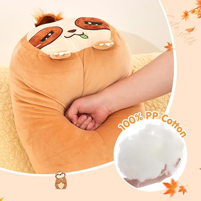 18" Sloth Stuffed Animals Plush Pillow Giant Plushies Toy Big Soft Christmas Decor Gift for Toddler Kids Boys Girls