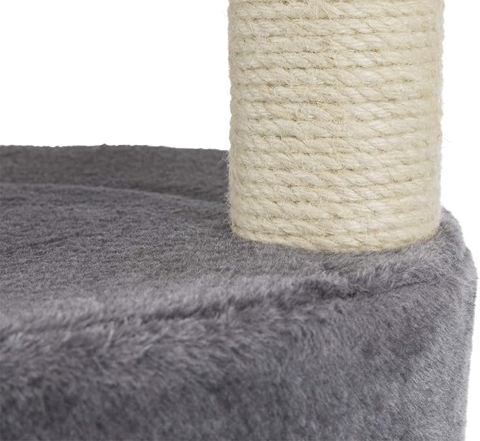 TRIXIE Baza Grande 24-in Cat Tree, Two Sisal Scratching Posts, Cat Condo and Hammock, Dangling Cat Toy