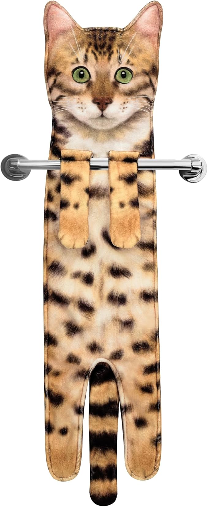 AGRIMONY Cat Funny Hand Towels for Bathroom Kitchen - Cute Decorative Cat Decor Hanging Washcloths Face Towels Super Absorbent Soft - Housewarming Birthday Christmas Fun Gifts for Women Cat Lovers