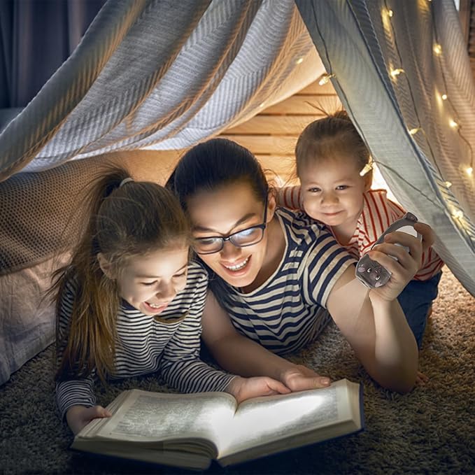 4 Pack Small Mini LED Flashlights for Kids - Cute Small Animal Flashlight - 2 in 1 Camping Lantern Flashlight - Christmas Gifts Stocking Stuffers for Boys Girls