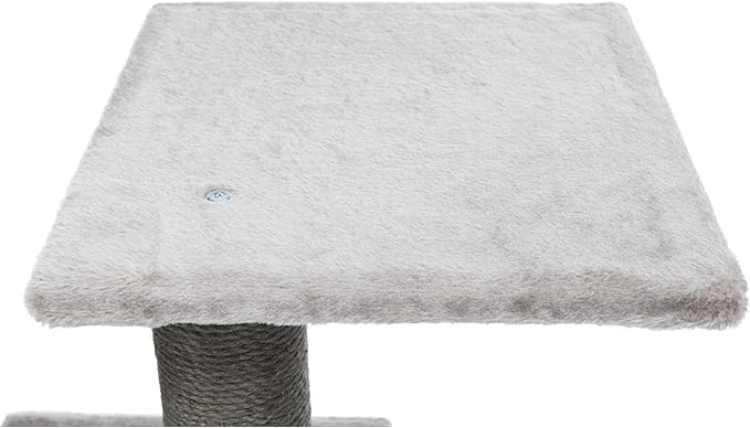 TRIXIE Badalona Gray Cat Tower with Scratching Posts, Condo, Two Platforms 19 LBS