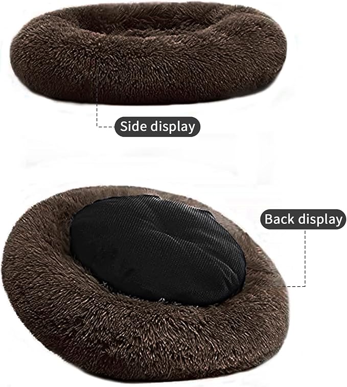 Nisrada Dog Bed for Small Medium Large Dogs, 20 inch Calming Dogs Bed, Washable-Round Cozy Soft Pet Bed for Puppy and Kitten with Slip-Resistant Bottom
