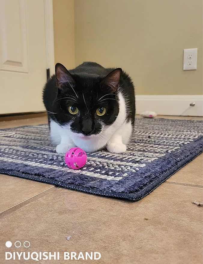 19-Piece Cat Toys Pack - 5 Bell Balls, 10 Plush Balls, 4 Spring Toys - Kitten Toys for Indoor Cats