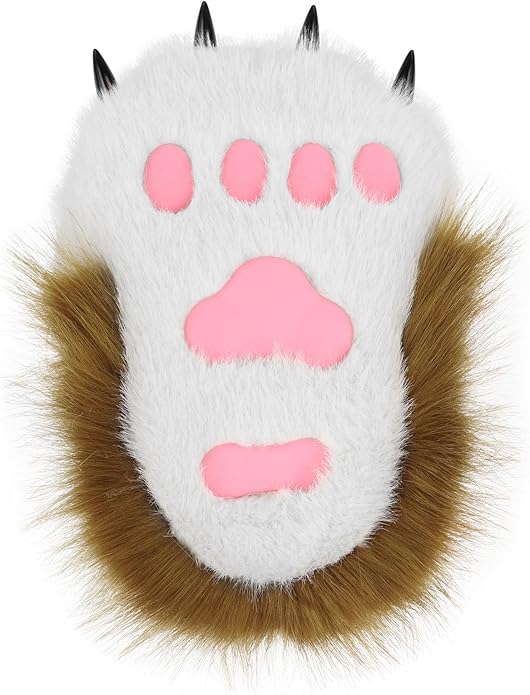 Animal Fuzzy Slippers Bear Cat Wolf Dog Fox Fursuit Feet Paw Claw Shoes Furry Boots Costume Accessories for Adult Kids