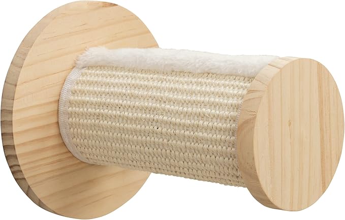 TRIXIE Wall Set 3, Indoor Wall Mounted Cat Climbing System, 3 Sisal Climbing Steps, Jumping Platform, Perches, Natural