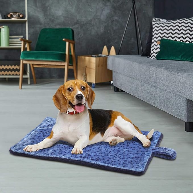 MARUNDA Self Warming Cat Bed,Super Soft Dog Bed Crate Bed Blanket, Self Heating Cat Pad, Thermal Cat and Dog Warming Bed Mat.