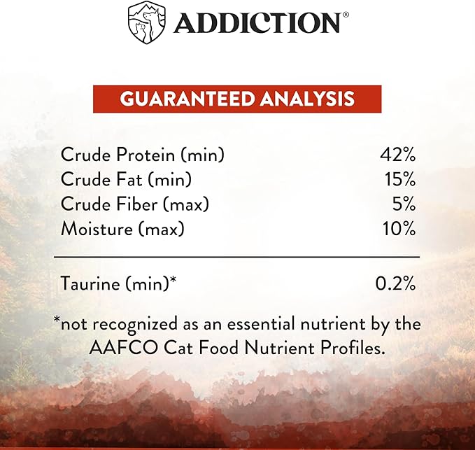 Addiction Wild Islands Forest Meat Dry Cat Food, Premium Venison Recipe with High-Protein & Grain-Free Formula for Primal Cat Nutrition - 10lbs