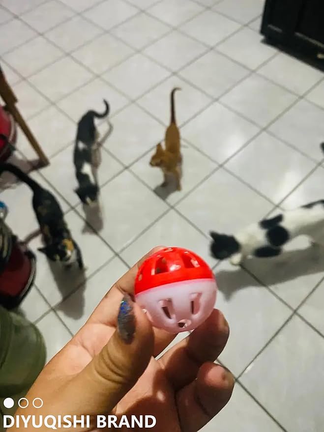 14 Pcs Cat Toys, 1.5" to 6.3", Lightweight, Interactive, Assorted Colors, Cat Toy Balls for Kitten Training and Play, for All Breed Sizes