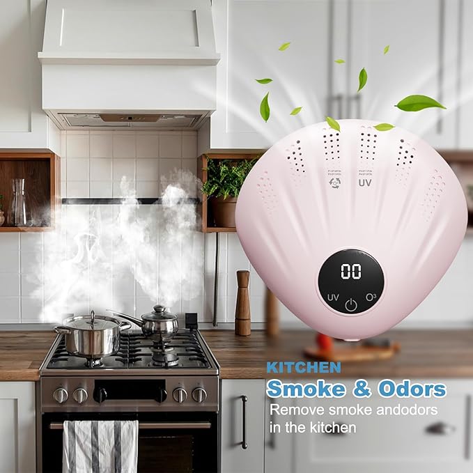 Advanced Pet Deodorizer for Litter Box, 99% Odor Eliminator, Portable & Rechargeable