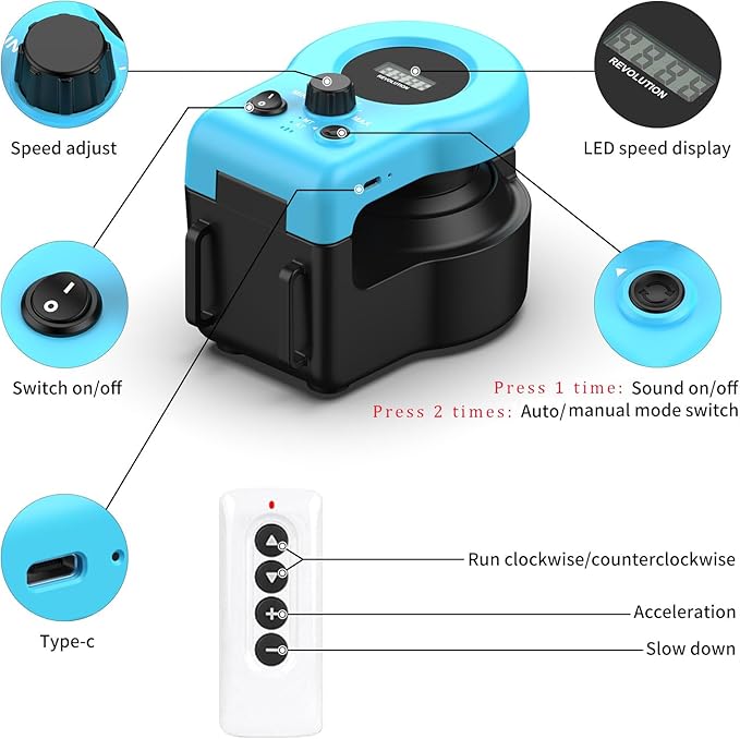 AsFrost Upgraded Interactive Cat Toy for Indoor Cats, Cat Feather Toy Treadmill for Bored Kitten Puppy Play Chase Run Exercise Mental Stimulation, Auto/Manual Control DIY Mouse Hunting Toy-Sky Blue