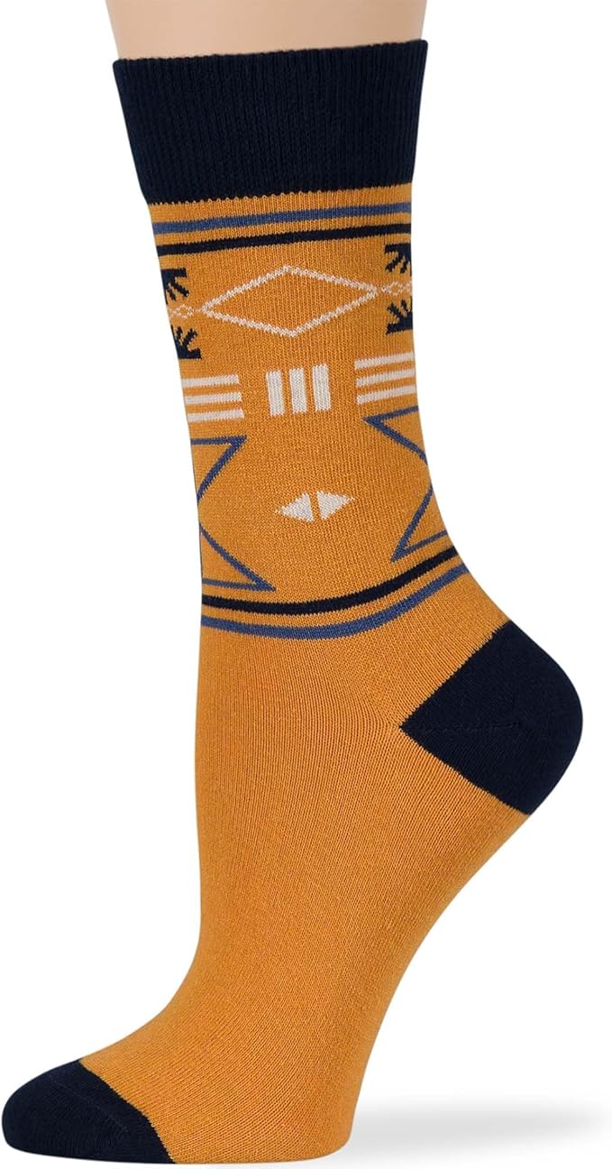 7BIGSTARS KINGDOM Womens Fun Cotton Crew Socks - 4 Pack L/M - Cactus Space Desert Coffee Fox Dog Hedgehog Puppy Flower Bird