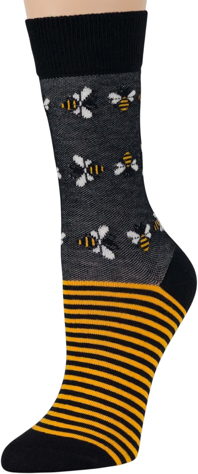 7BIGSTARS KINGDOM Womens Fun Cotton Crew Socks - 4 Pack L/M - Cactus Space Desert Coffee Fox Dog Hedgehog Puppy Flower Bird